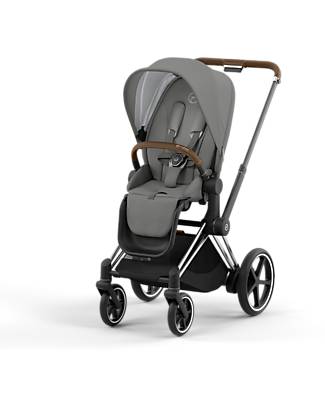 Cybex Passeggino Priam4 - Telaio Chrome Brown e Seat Pack Soho Grey Passeggini Classici