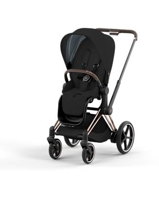 Cybex Passeggino Priam4 - Telaio Oro Rosa e Seat Pack Deep Black Passeggini Classici