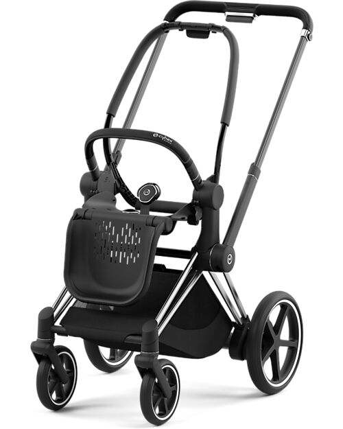 Cybex Passeggino Priam4 - Telaio Passeggino Chrome Black con Seat Pack Mirage Grey Passeggini Classici