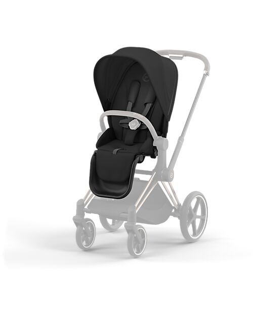 Cybex Passeggino Priam4 - Telaio Passeggino Chrome Black con Seat Pack Sepia Black  Passeggini Classici
