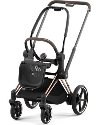 Cybex Passeggino Priam4 - Telaio Passeggino Rosegold con Seat Pack Leaf Green Passeggini Classici