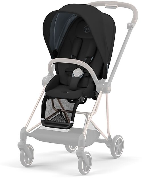 Cybex Seat Pack per Passeggino Mios3 - Deep Black - con Cappottina Passeggini Classici