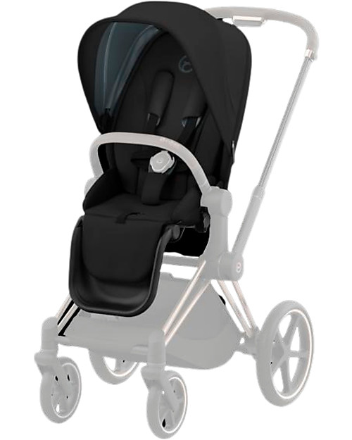 Cybex Seat Pack per Passeggino Priam4 o e-Priam - Deep Black - con Cappottina Passeggini Classici