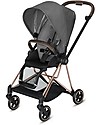 Cybex Seat Pack Plus per Passeggino Mios3 - Manhattan Grey - con Cappottina Passeggini Classici
