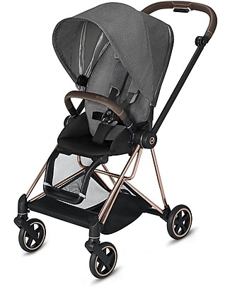 Cybex Seat Pack Plus per Passeggino Mios3 - Manhattan Grey - con Cappottina Passeggini Classici