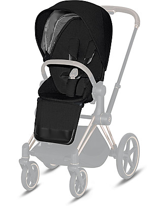 Cybex Seat Pack Plus per Passeggino Priam - Stardust Black - Include Cappottina Passeggini Classici