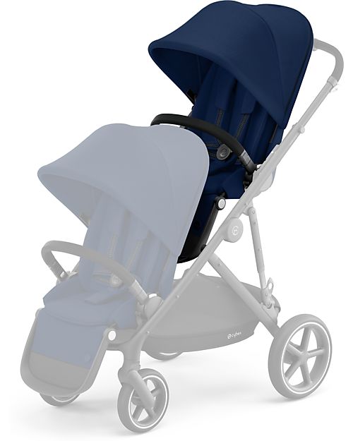 Cybex Seconda Seduta per Passeggino Gazelle S - Black/Navy Blue - Tessuto Ignifugo Passeggini Gemellari