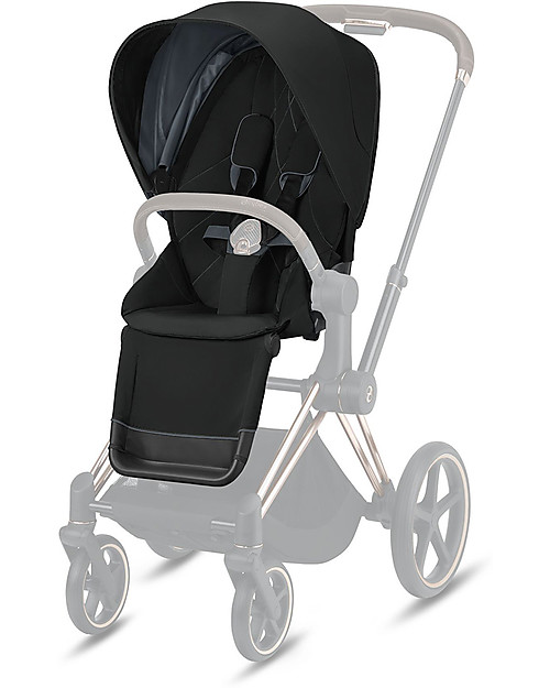 Cybex Seduta Comfort  per Passeggino Priam - Deep Black - Include Cappottina Passeggini Classici