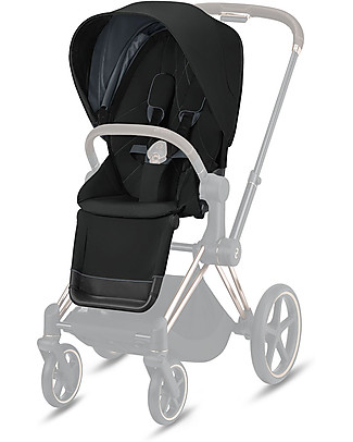 Cybex Seduta Comfort  per Passeggino Priam - Deep Black - Include Cappottina Passeggini Classici