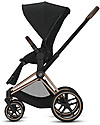 Cybex Seduta Comfort  per Passeggino Priam - Deep Black - Include Cappottina Passeggini Classici