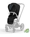 Cybex Seduta  per Passeggino Priam o e-Priam - Onyx Black  - Include Cappottina - Collezione Conscious Tessuto Realizzato con 31 Bottoglie di Plastica Riciclate Passeggini Classici