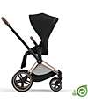 Cybex Seduta  per Passeggino Priam o e-Priam - Onyx Black  - Include Cappottina - Collezione Conscious Tessuto Realizzato con 31 Bottoglie di Plastica Riciclate Passeggini Classici