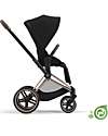 Cybex Seduta  per Passeggino Priam o e-Priam - Onyx Black  - Include Cappottina - Collezione Conscious Tessuto Realizzato con 31 Bottoglie di Plastica Riciclate Passeggini Classici