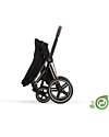 Cybex Seduta  per Passeggino Priam o e-Priam - Onyx Black  - Include Cappottina - Collezione Conscious Tessuto Realizzato con 31 Bottoglie di Plastica Riciclate Passeggini Classici