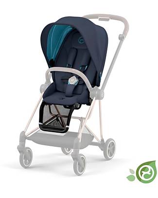 Cybex Seduta Plus per Passeggino Mios - Dark Navy Blue - Include Cappottina - Collezione Conscious Tessuto Realizzato con 22 Bottoglie di Plastica Riciclate Passeggini Classici