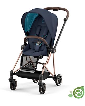 Cybex Seduta Plus per Passeggino Mios - Dark Navy Blue - Include Cappottina - Collezione Conscious Tessuto Realizzato con 22 Bottoglie di Plastica Riciclate Passeggini Classici
