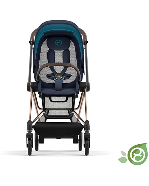 Cybex Seduta Plus per Passeggino Mios - Dark Navy Blue - Include Cappottina - Collezione Conscious Tessuto Realizzato con 22 Bottoglie di Plastica Riciclate Passeggini Classici