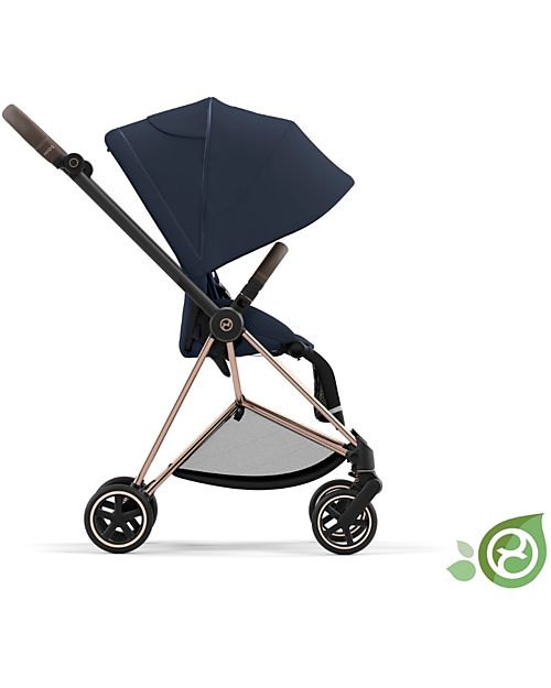 Cybex Seduta Plus per Passeggino Mios - Dark Navy Blue - Include Cappottina - Collezione Conscious Tessuto Realizzato con 22 Bottoglie di Plastica Riciclate Passeggini Classici
