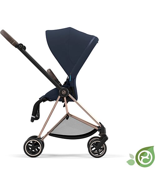 Cybex Seduta Plus per Passeggino Mios - Dark Navy Blue - Include Cappottina - Collezione Conscious Tessuto Realizzato con 22 Bottoglie di Plastica Riciclate Passeggini Classici
