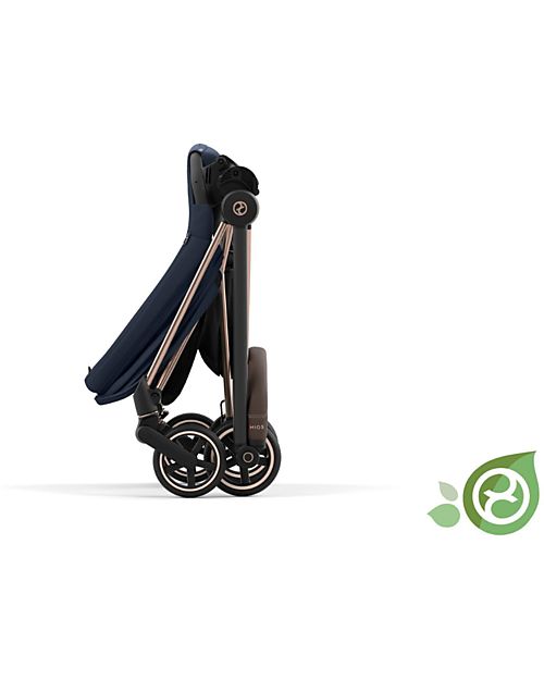 Cybex Seduta Plus per Passeggino Mios - Dark Navy Blue - Include Cappottina - Collezione Conscious Tessuto Realizzato con 22 Bottoglie di Plastica Riciclate Passeggini Classici