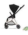 Cybex Seduta Plus per Passeggino Mios - Onyx Black - Include Cappottina - Collezione Conscious Tessuto Realizzato con 22 Bottoglie di Plastica Riciclate Passeggini Classici
