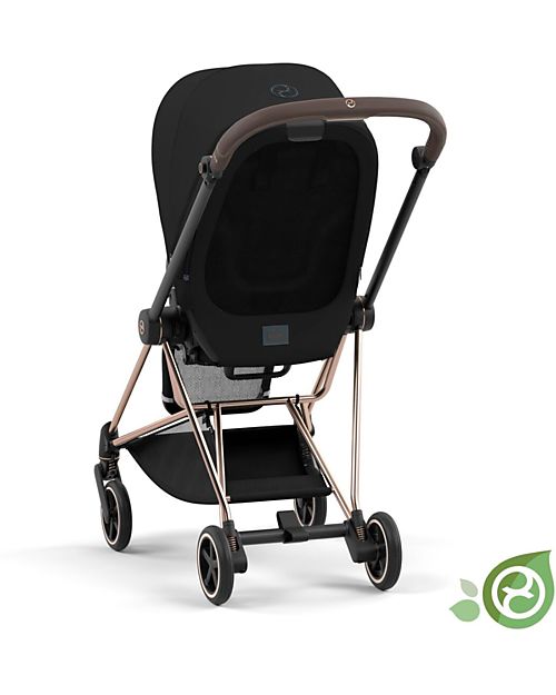 Cybex Seduta Plus per Passeggino Mios - Onyx Black - Include Cappottina - Collezione Conscious Tessuto Realizzato con 22 Bottoglie di Plastica Riciclate Passeggini Classici