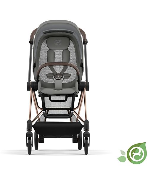 Cybex Seduta Plus per Passeggino Mios - Pearl Grey - Include Cappottina - Collezione Conscious Tessuto Realizzato con 22 Bottoglie di Plastica Riciclate Passeggini Classici