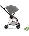 Cybex Seduta Plus per Passeggino Mios - Pearl Grey - Include Cappottina - Collezione Conscious Tessuto Realizzato con 22 Bottoglie di Plastica Riciclate Passeggini Classici