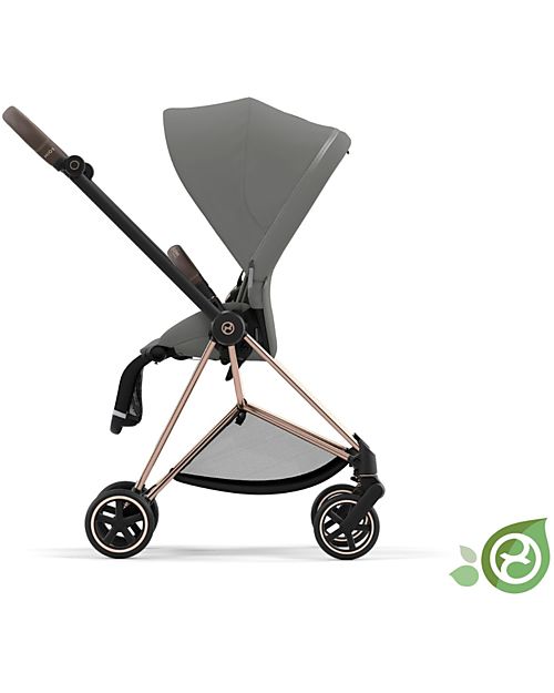 Cybex Seduta Plus per Passeggino Mios - Pearl Grey - Include Cappottina - Collezione Conscious Tessuto Realizzato con 22 Bottoglie di Plastica Riciclate Passeggini Classici
