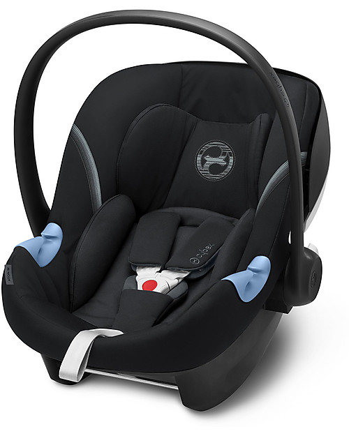 Cybex Seggiolino Auto Aton M i-Size - Deep Black - Sicuro dalla Nascita Seggiolini Auto Gruppo 0+/1