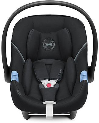 Cybex Seggiolino Auto Aton M i-Size - Deep Black - Sicuro dalla Nascita Seggiolini Auto Gruppo 0+/1