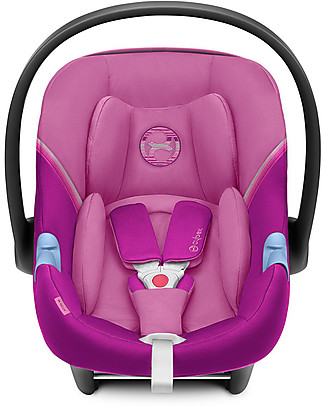 Cybex Seggiolino Auto Aton M i-Size - Magnolia Pink - Sicuro dalla Nascita Seggiolini Auto Gruppo 0+/1