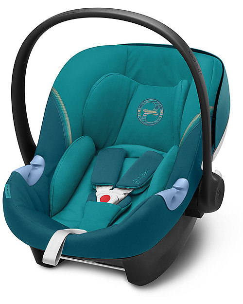 Cybex Seggiolino Auto Aton M i-Size - River Blue - Sicuro dalla Nascita Seggiolini Auto Gruppo 0+/1