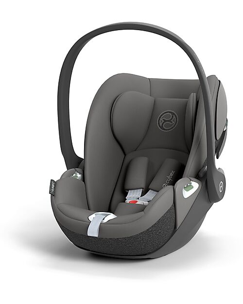 Cybex Seggiolino Auto Cloud T I-Size Plus - Mirage Grey - Tessuto Traspirante in Rete 3D - Innovativa Tecnologia di Reclinazione Seggiolini Auto Gruppo 0+/1