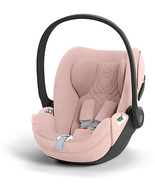 Cybex Seggiolino Auto Cloud T I-Size Plus - Peach Pink - Tessuto Traspirante in Rete 3D - Innovativa Tecnologia di Reclinazione Seggiolini Auto Gruppo 0+/1