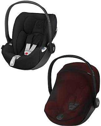 Cybex Seggiolino Auto Cloud Z i-Size - Deep Black + Retina Antizanzare Seggiolini Auto Gruppo 0+/1