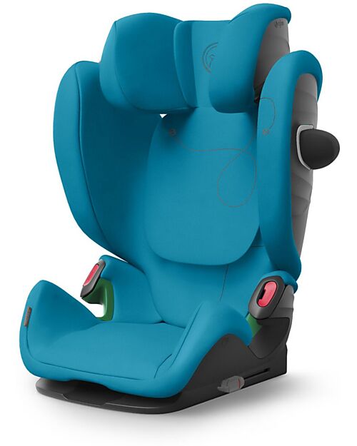 Cybex Seggiolino Auto Pallas G i-Size - Beach Blue/Turquoise - con Cuscino di Sicurezza Avanzata - Gruppo 1/2/3 Seggiolini Auto Gruppo 1/2/3