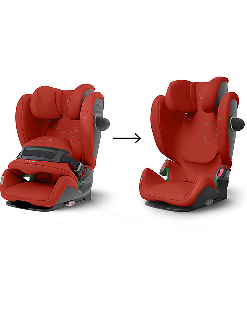 Cybex Seggiolino Auto Pallas G i-Size - Hibiscus Red/Red - con Cuscino di Sicurezza Avanzata - Gruppo 1/2/3 Seggiolini Auto Gruppo 1/2/3