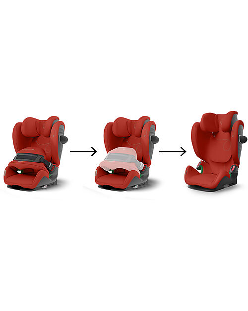Cybex Seggiolino Auto Pallas G i-Size - Hibiscus Red/Red - con Cuscino di Sicurezza Avanzata - Gruppo 1/2/3 Seggiolini Auto Gruppo 1/2/3