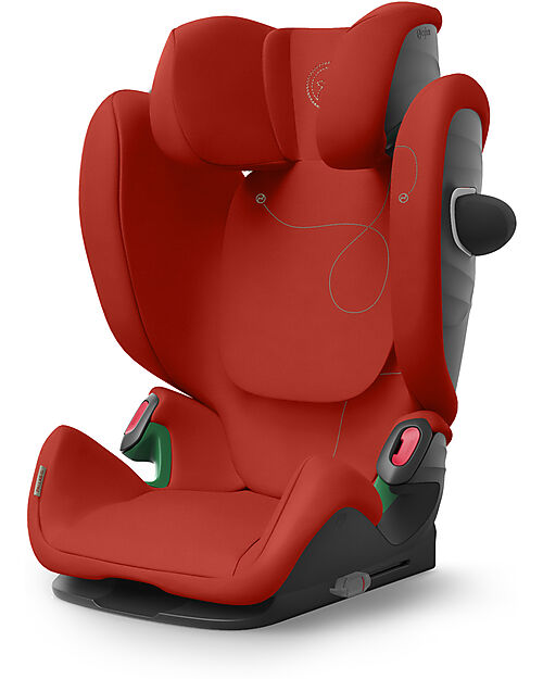 Cybex Seggiolino Auto Pallas G i-Size - Hibiscus Red/Red - con Cuscino di Sicurezza Avanzata - Gruppo 1/2/3 Seggiolini Auto Gruppo 1/2/3