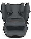 Cybex Seggiolino Auto Pallas G i-Size - Monument Grey/Dark Grey  - con Cuscino di Sicurezza Avanzata - Gruppo 1/2/3 Seggiolini Auto Gruppo 1/2/3