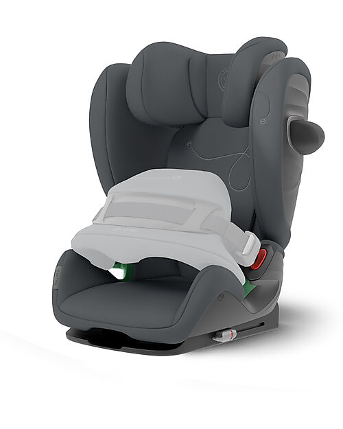 Cybex Seggiolino Auto Pallas G i-Size - Monument Grey/Dark Grey  - con Cuscino di Sicurezza Avanzata - Gruppo 1/2/3 Seggiolini Auto Gruppo 1/2/3