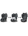 Cybex Seggiolino Auto Pallas G i-Size - Monument Grey/Dark Grey  - con Cuscino di Sicurezza Avanzata - Gruppo 1/2/3 Seggiolini Auto Gruppo 1/2/3