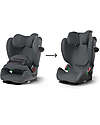 Cybex Seggiolino Auto Pallas G i-Size - Monument Grey/Dark Grey  - con Cuscino di Sicurezza Avanzata - Gruppo 1/2/3 Seggiolini Auto Gruppo 1/2/3