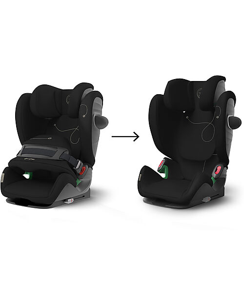 Cybex Seggiolino Auto Pallas G i-Size - Moon Black/Black - con Cuscino di Sicurezza Avanzata - Gruppo 1/2/3 Seggiolini Auto Gruppo 1/2/3