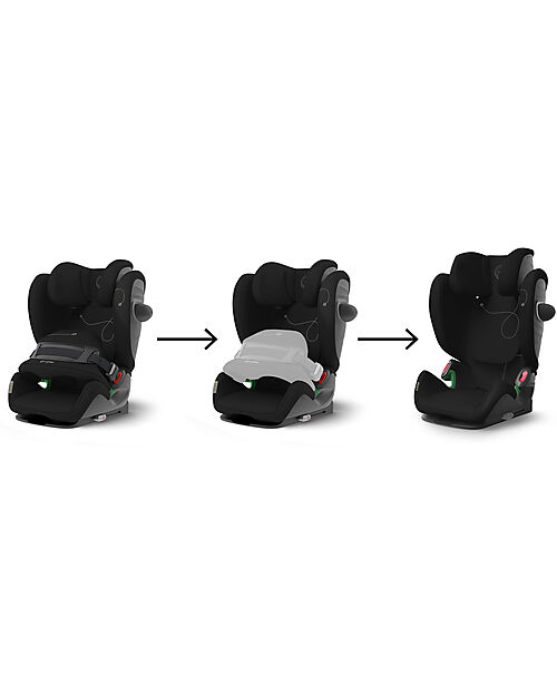 Cybex Seggiolino Auto Pallas G i-Size - Moon Black/Black - con Cuscino di Sicurezza Avanzata - Gruppo 1/2/3 Seggiolini Auto Gruppo 1/2/3