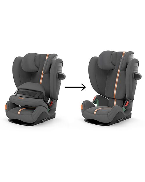 Cybex Seggiolino Auto Pallas G i-Size Plus - Lava Grey - con Cuscino di Sicurezza Avanzata - Gruppo 1/2/3 Seggiolini Auto Gruppo 1/2/3