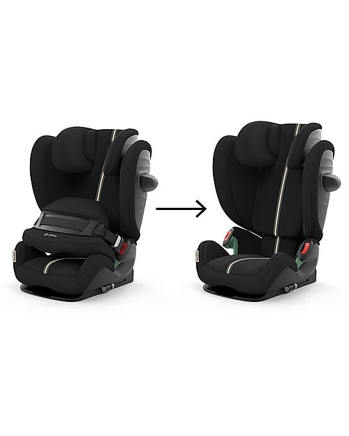 Cybex Seggiolino Auto Pallas G i-Size Plus - Moon Black - con Cuscino di Sicurezza Avanzata - Gruppo 1/2/3 Seggiolini Auto Gruppo 1/2/3
