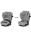 Cybex Seggiolino Auto Pallas G2 i-Size Plus - Stone Grey - con Cuscino di Sicurezza Avanzata - Gruppo 1/2/3 Seggiolini Auto Gruppo 1/2/3