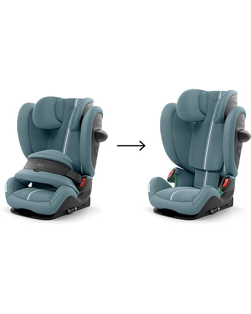 Cybex Seggiolino Auto Pallas G2 i-Size Plus - Stormy Blue - con Cuscino di Sicurezza Avanzata - Gruppo 1/2/3 Seggiolini Auto Gruppo 1/2/3